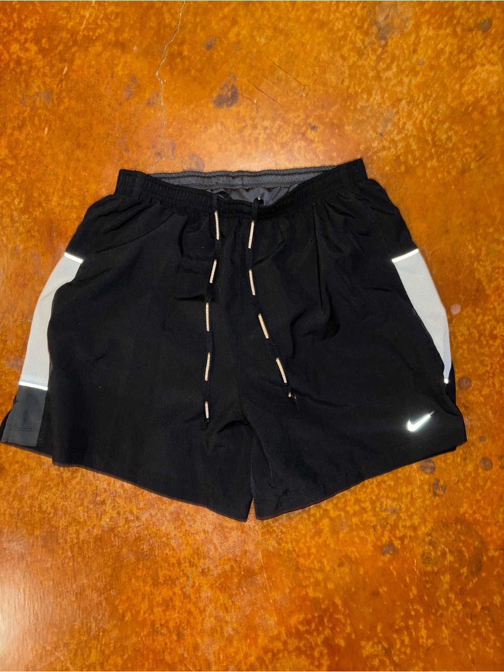 Nike Black Athletic Shorts with White Side Panels